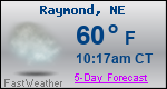 Weather Forecast for Raymond, NE