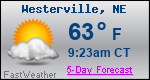 Weather Forecast for Westerville, NE