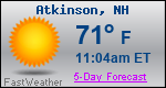 Weather Forecast for Atkinson, NH