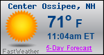 Weather Forecast for Center Ossipee, NH