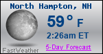 Weather Forecast for North Hampton, NH