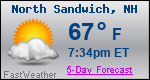 Weather Forecast for North Sandwich, NH