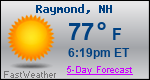 Weather Forecast for Raymond, NH