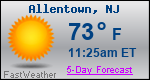 Weather Forecast for Allentown, NJ