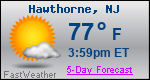 Weather Forecast for Hawthorne, NJ