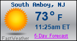 Weather Forecast for South Amboy, NJ