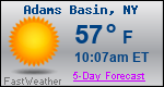 Weather Forecast for Adams Basin, NY