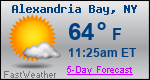 Weather Forecast for Alexandria Bay, NY