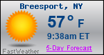 Weather Forecast for Breesport, NY