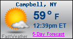 Weather Forecast for Campbell, NY