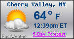 Weather Forecast for Cherry Valley, NY