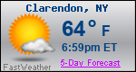 Weather Forecast for Clarendon, NY