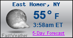 Weather Forecast for East Homer, NY