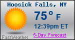 Weather Forecast for Hoosick Falls, NY