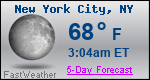 Weather Forecast for New York, NY