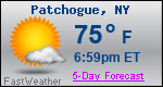 Weather Forecast for Patchogue, NY