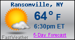 Weather Forecast for Ransomville, NY