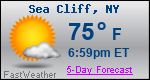 Weather Forecast for Sea Cliff, NY