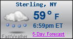 Weather Forecast for Sterling, NY