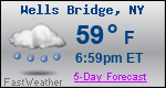 Weather Forecast for Wells Bridge, NY