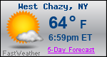 Weather Forecast for West Chazy, NY