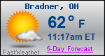 Weather Forecast for Bradner, OH