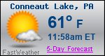 Weather Forecast for Conneaut Lake, PA