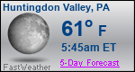 Weather Forecast for Huntingdon Valley, PA