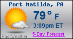 Weather Forecast for Port Matilda, PA