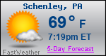 Weather Forecast for Schenley, PA
