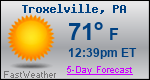 Weather Forecast for Troxelville, PA