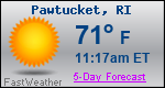 Weather Forecast for Pawtucket, RI