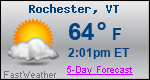 Weather Forecast for Rochester, VT