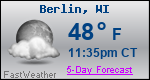 Weather Forecast for Berlin, WI