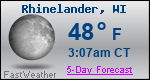 Weather Forecast for Rhinelander, WI