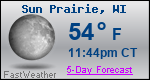Weather Forecast for Sun Prairie, WI
