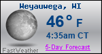 Weather Forecast for Weyauwega, WI