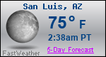 Weather Forecast for San Luis, AZ