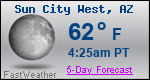 Weather Forecast for Sun City West, AZ