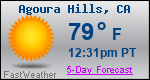 Weather Forecast for Agoura Hills, CA