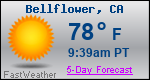 Weather Forecast for Bellflower, CA