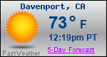 Weather Forecast for Davenport, CA
