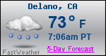 Weather Forecast for Delano, CA
