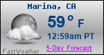 Weather Forecast for Marina, CA