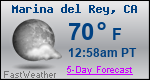 Weather Forecast for Marina del Rey, CA