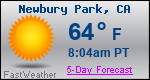 Weather Forecast for Newbury Park, CA