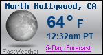 Weather Forecast for North Hollywood, CA
