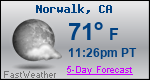 Weather Forecast for Norwalk, CA