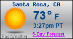 Weather Forecast for Santa Rosa, CA