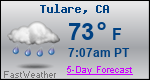 Weather Forecast for Tulare, CA